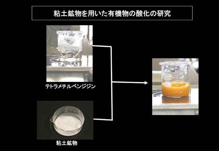 粘土鉱物を用いた有機物の酸化の研究